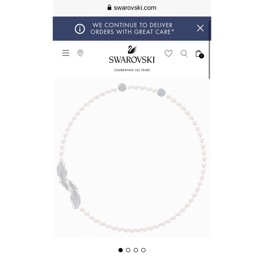 [Brand New] Swarovski NICE NECKLACE RHODIUM PLATED